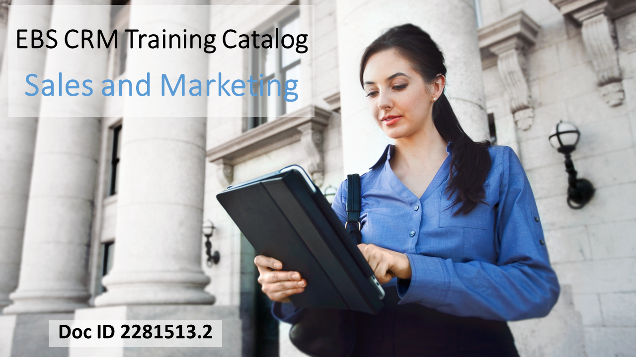 New KM Document with EBS CRM Training Catalog for Sales and Marketing