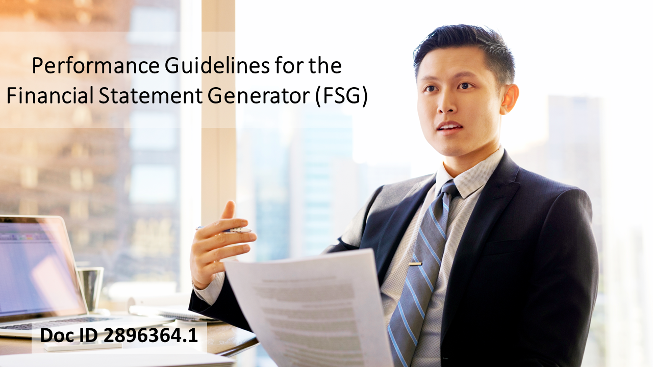 Financial Statement Generator: Design For Performance