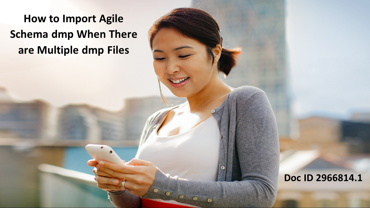 New HowTo Document to Import Agile Database Schema dmp When There are Multiples