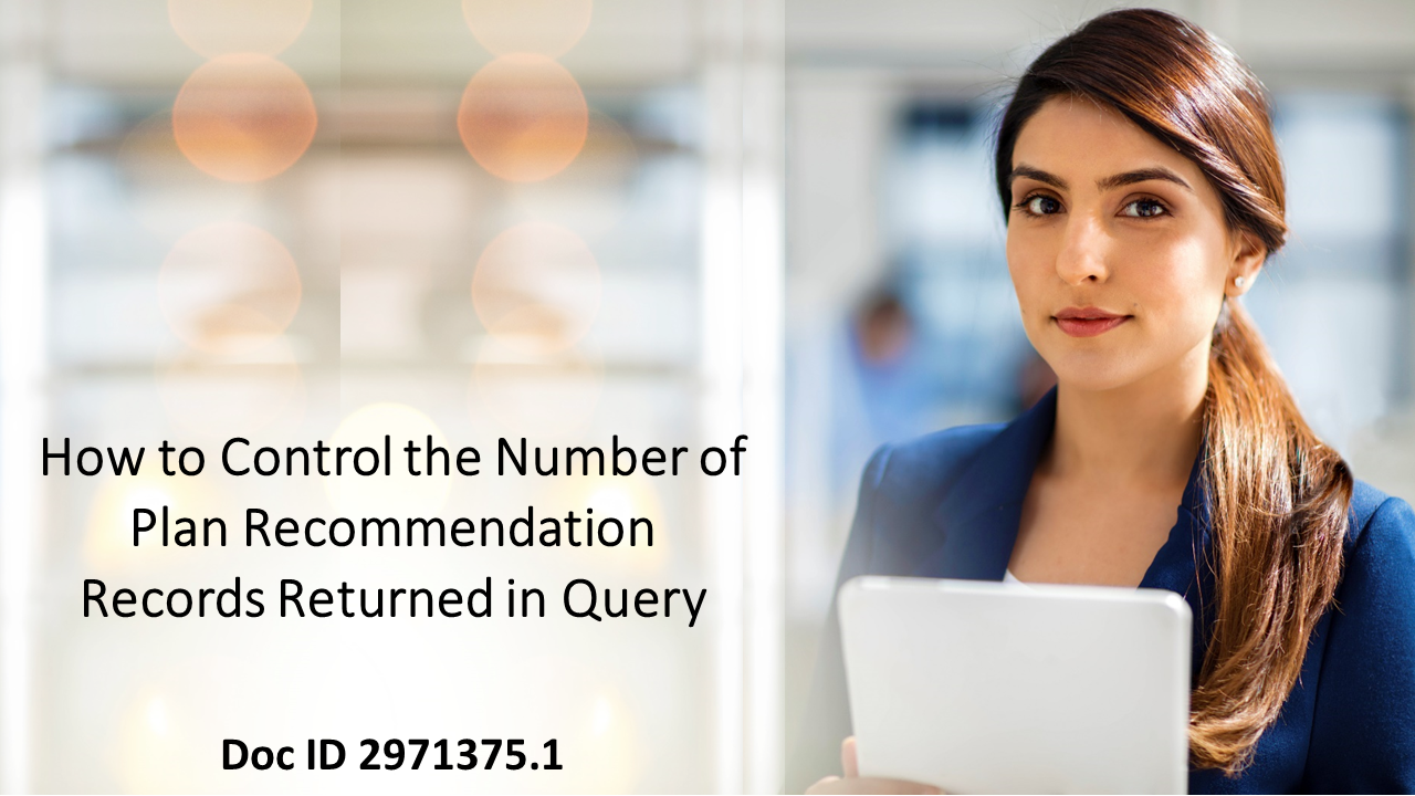 New HowTo Document to Control Number of Plan Recommendations Returned in Query