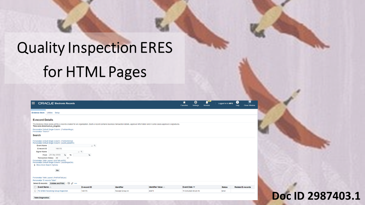 Explore the New 12.2.13 Feature: Streamline HTML Quality Inspections with ERES Online/Deferred Modes