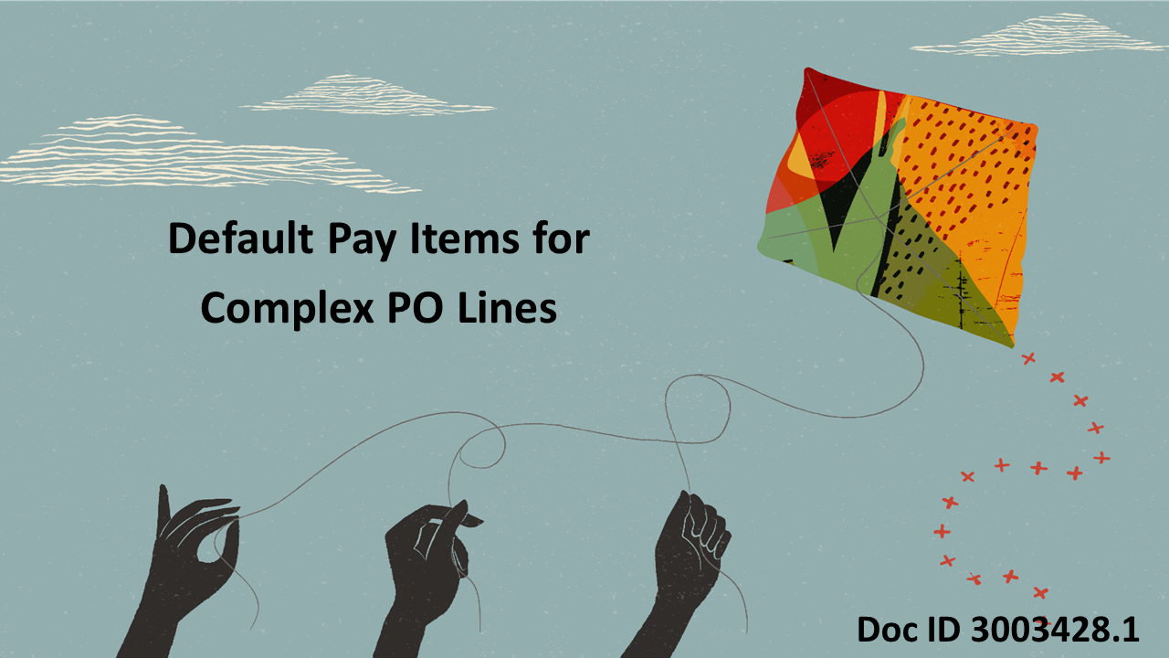 Default Pay Item Types for Complex Purchase Order Lines