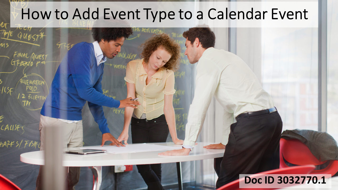 How to Add Event Type to an HRMS Calendar Event