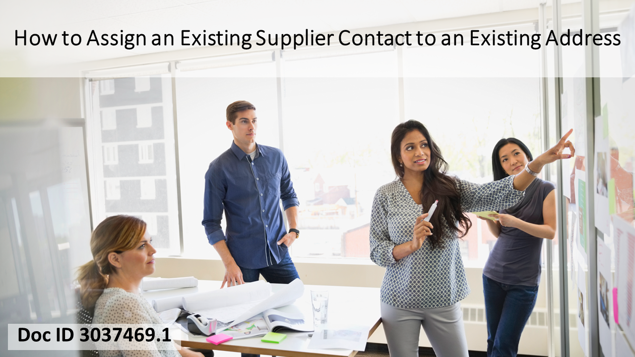 Use The Create Supplier Contact API to Assign Supplier Contacts to Existing Addresses