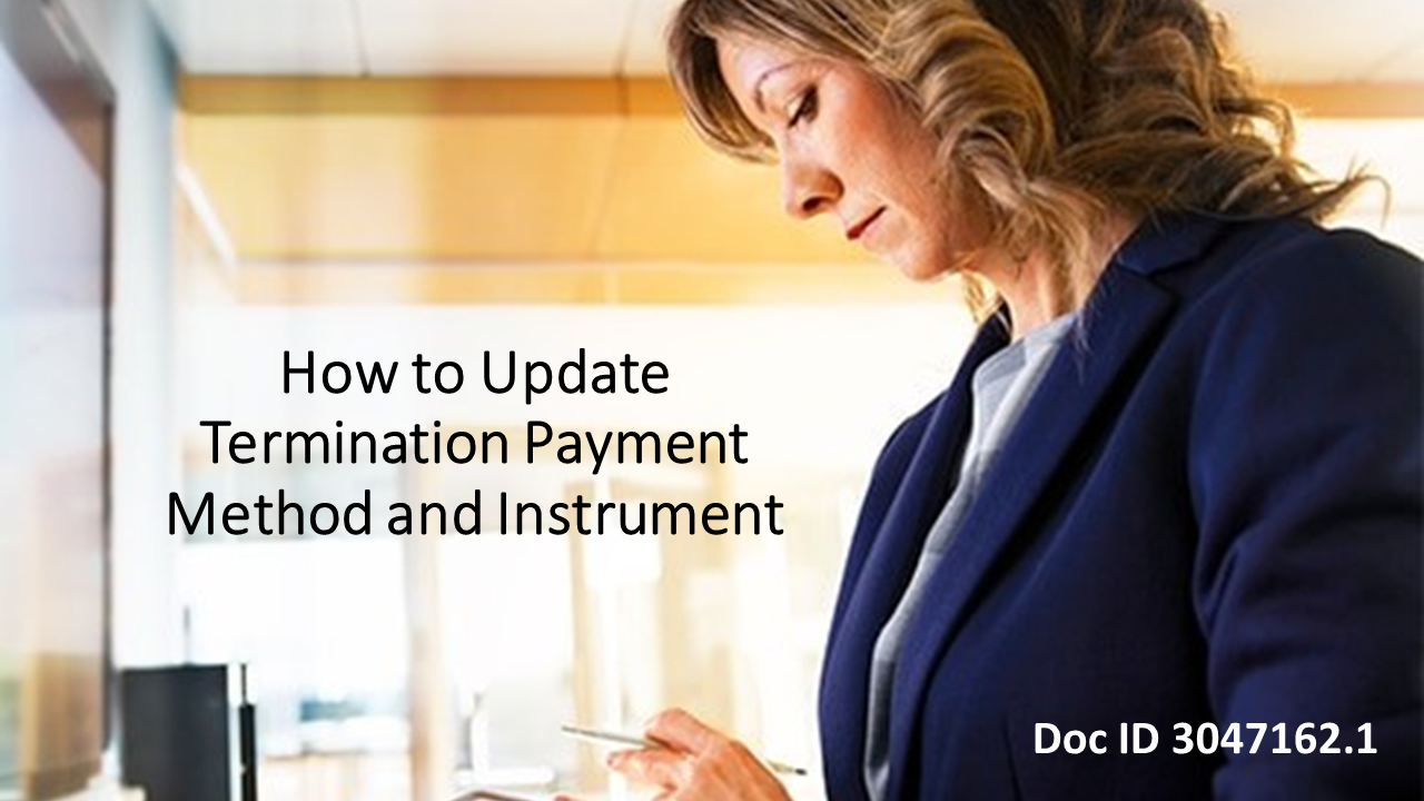 Lease Center: Update Termination Payment Method and Termination Payment Instrument