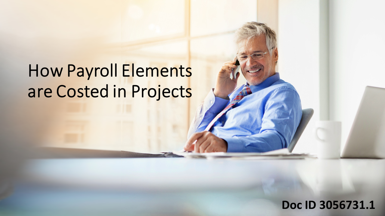 How Costing is Done for Payroll Elements in Oracle Projects
