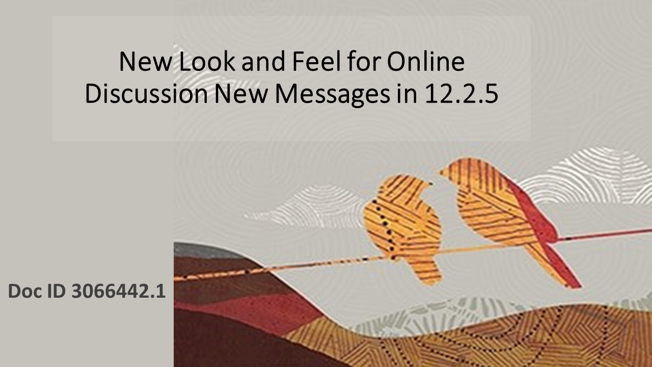 New Look for Online Discussion Attributes in Oracle Sourcing