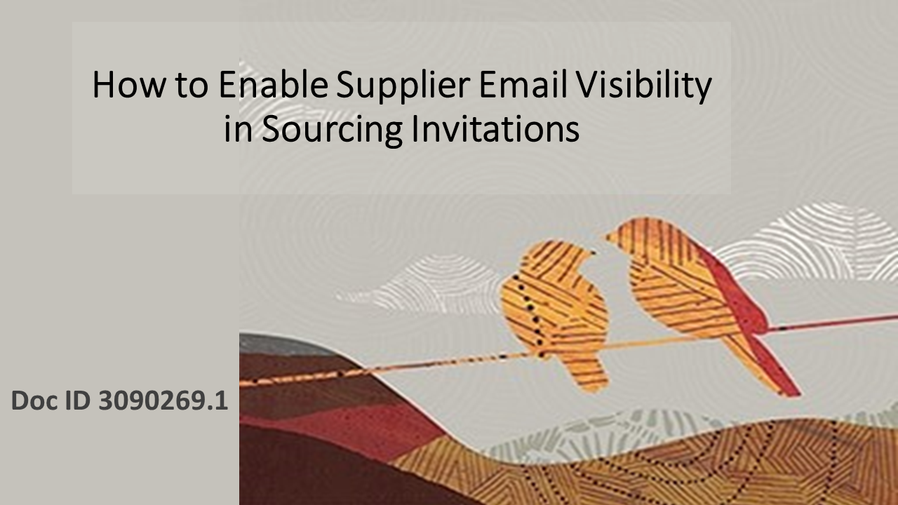 How to Enable Supplier Email Visibility in Sourcing Invitations