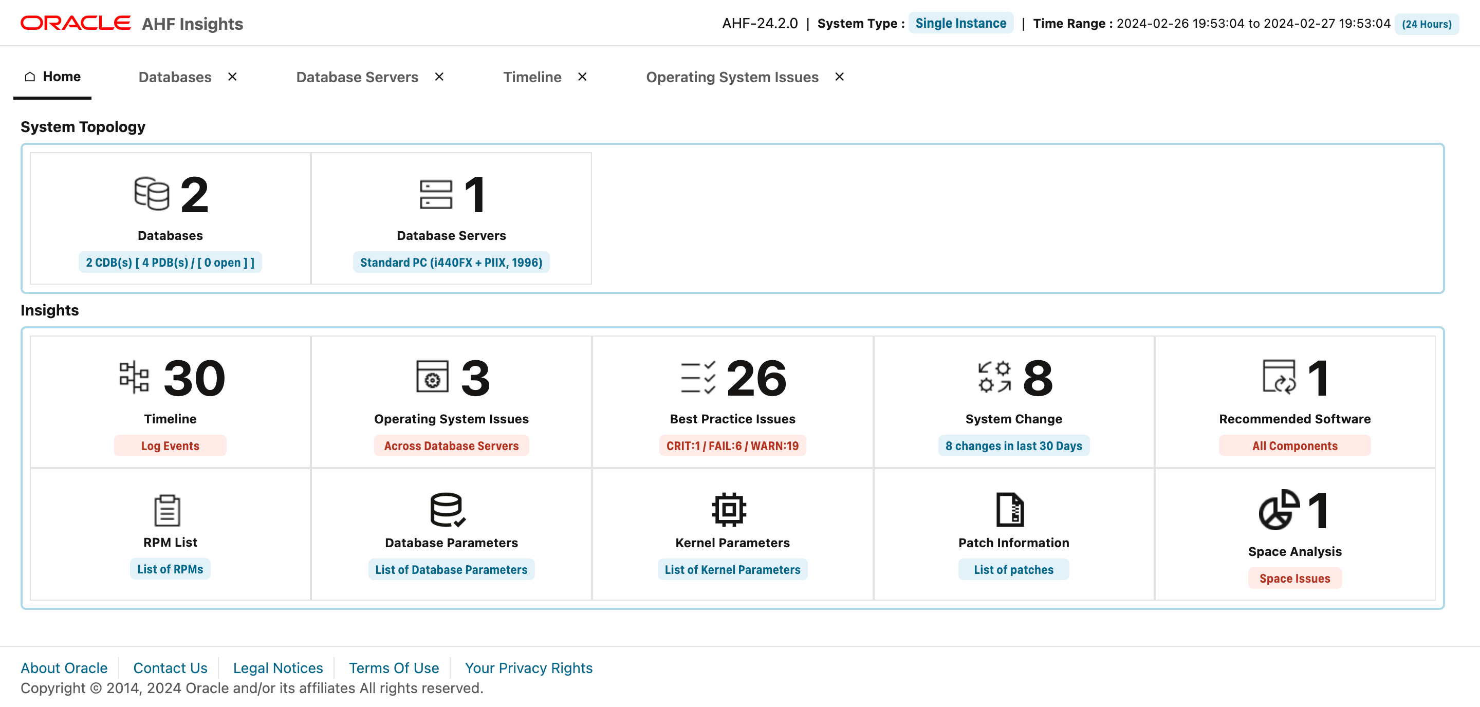 Insights single instance support