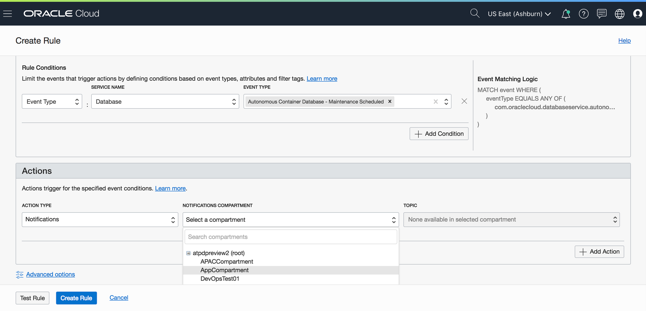 Rule to Compartment Setting
