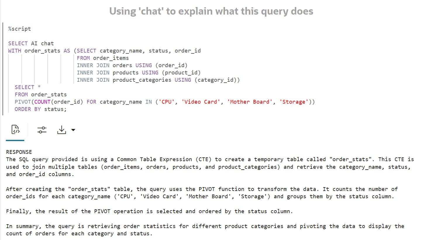 NL2SQL Example - explain what query does