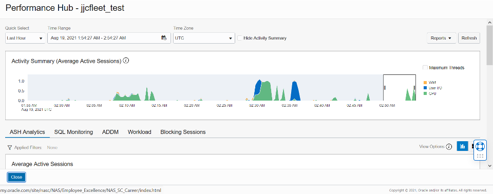 Autonomous Database Active Session History