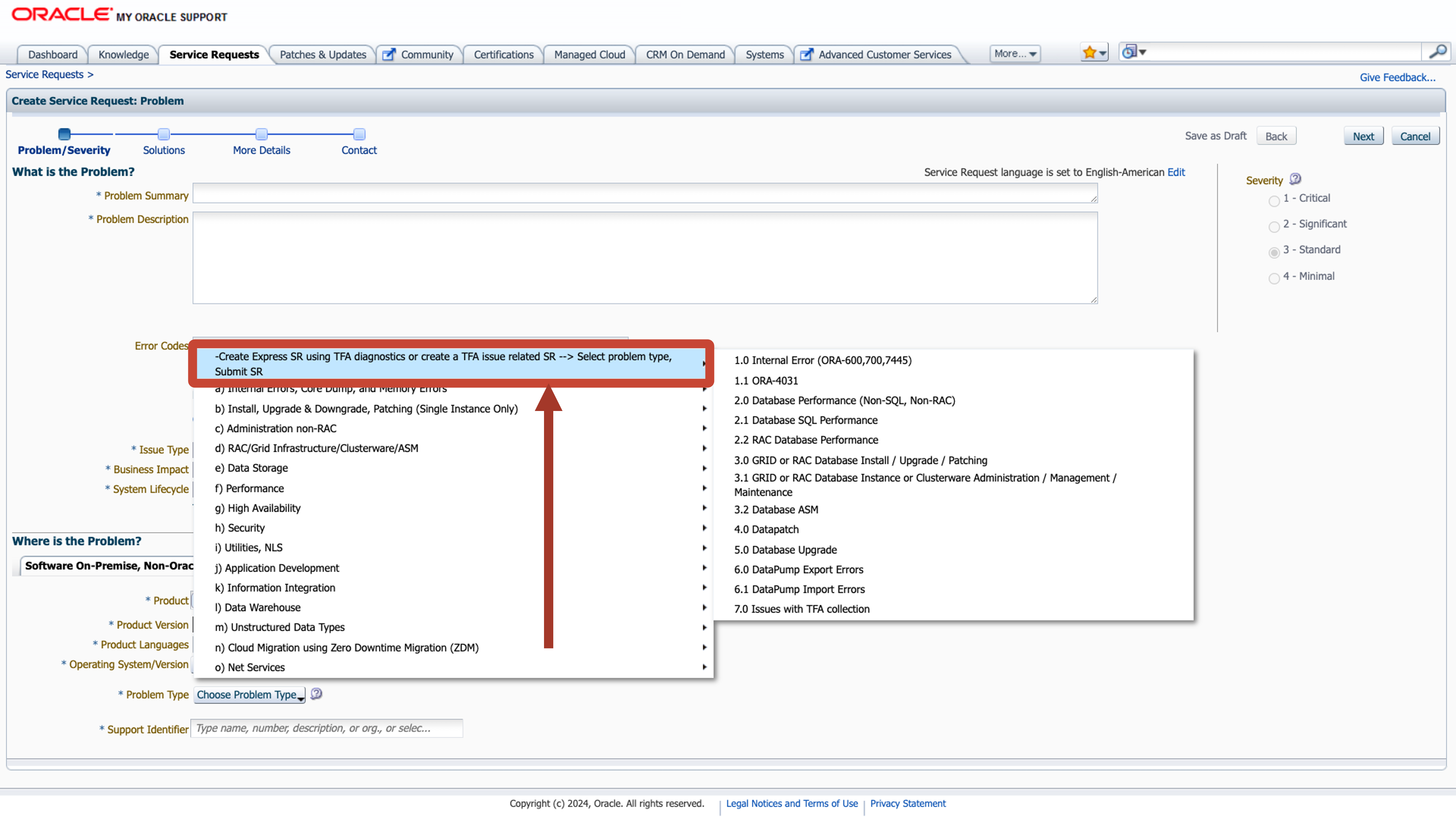 Database performance tuning - create SR 2