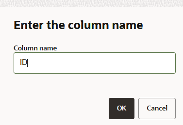 Enter column name