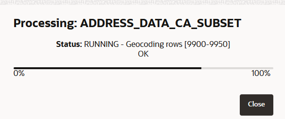 Geocoding Progress