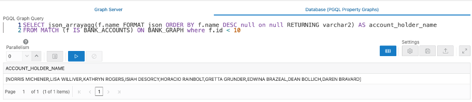 JSON_ARRAYAGG Function returning Varchar