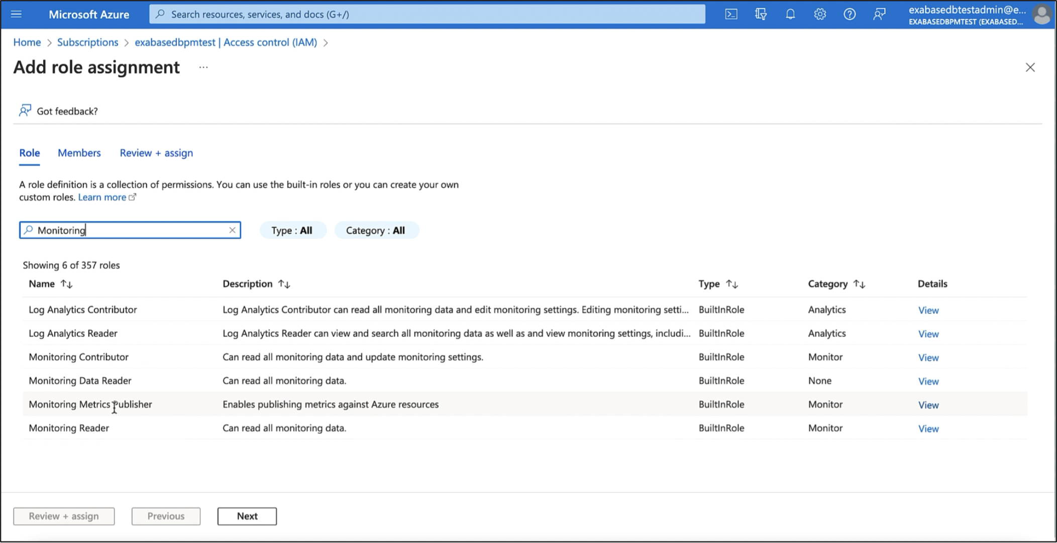 Figure 3 - Assign ODSA ARM Roles to Users within an Azure Subscription