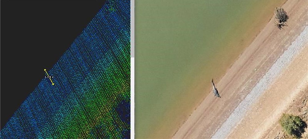 Outline Global captures imagery in such detail that it determined the length of a crocodile that photobombed a mapping exercise to the centimeter (320cm to be exact).