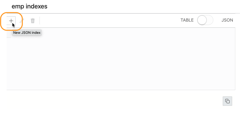 Add a new JSON index