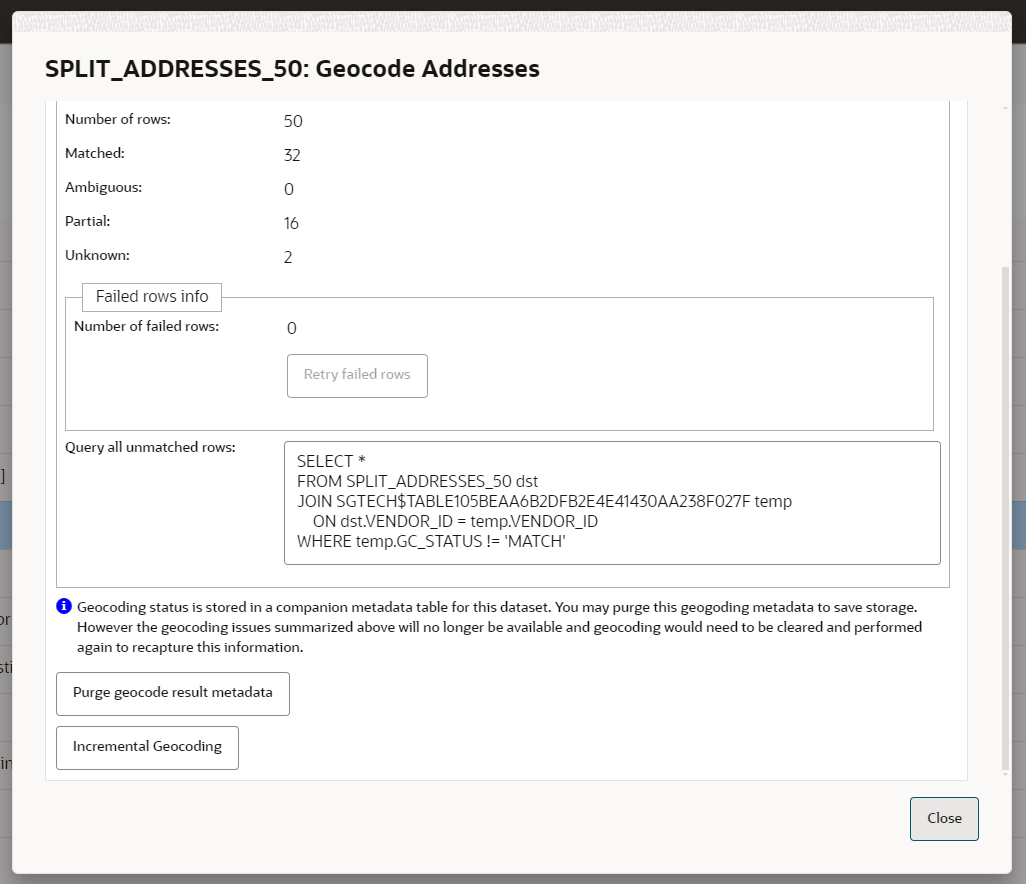 Incremental geocoding