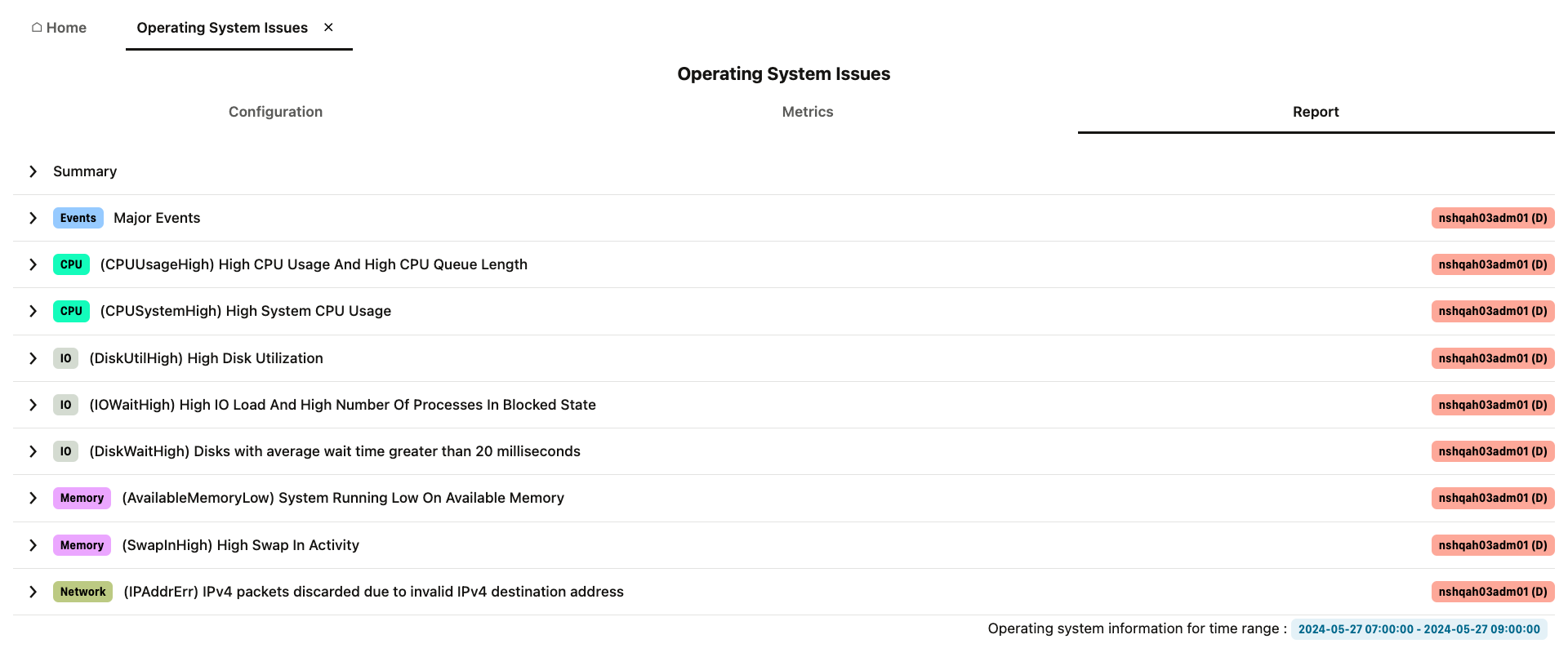 AHF Insights OS Issues
