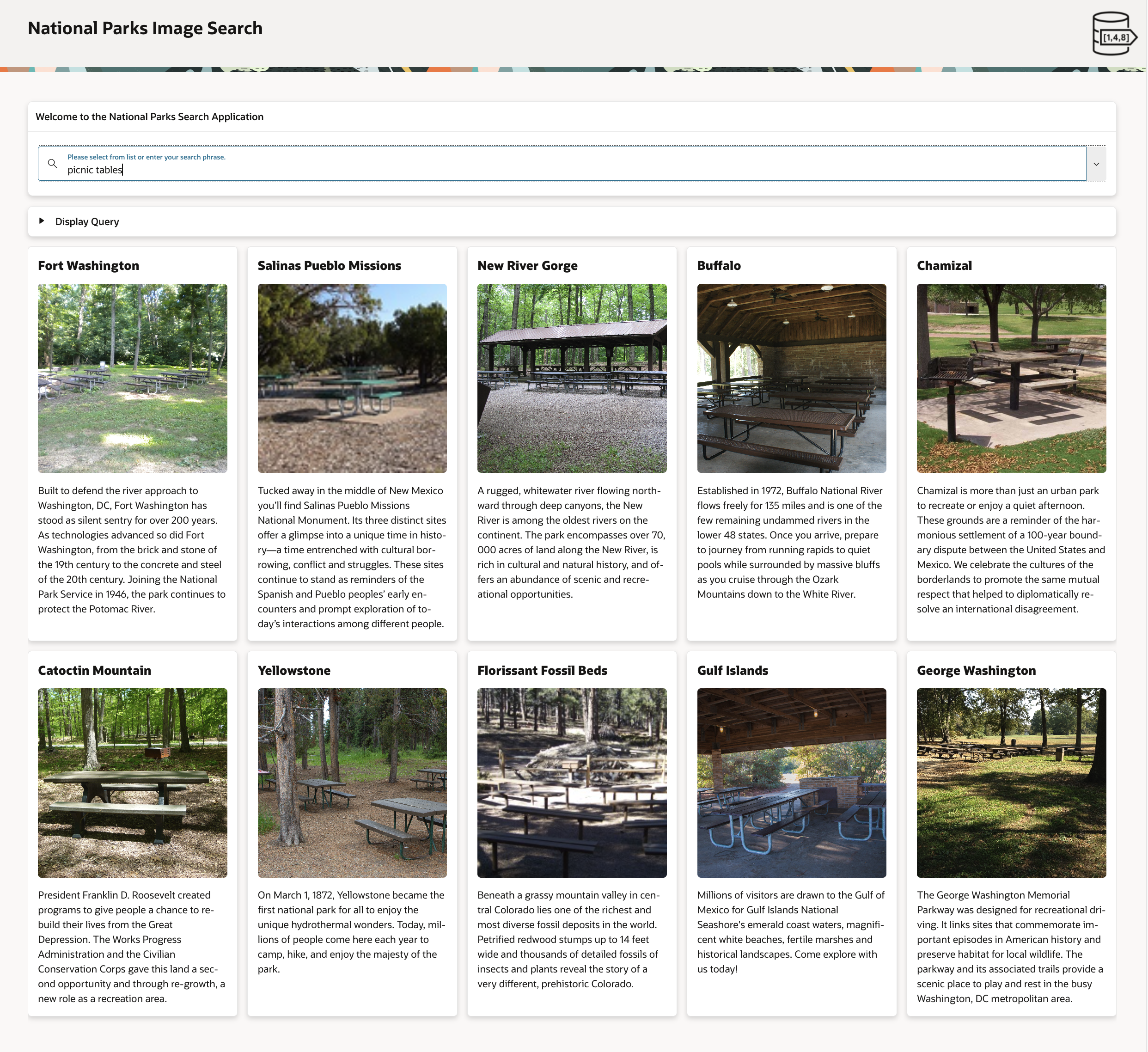 parks with picnic tables