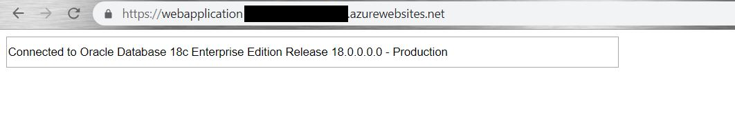 Connected to Oracle Autonomous Database from Azure Web Apps