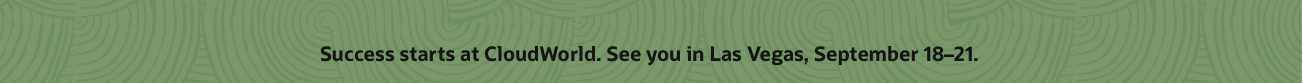 See you at DatabaseWorld at CloudWorld