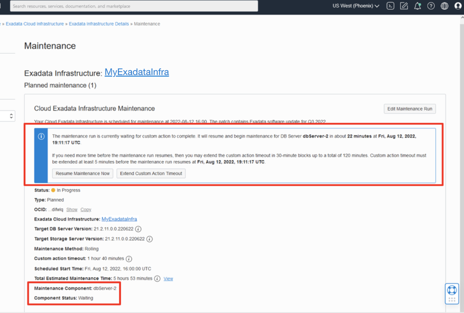 Resume Maintenance Run