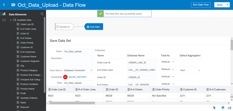Push Data from Data Visualization Desktop to Autonomous Data Warehouse