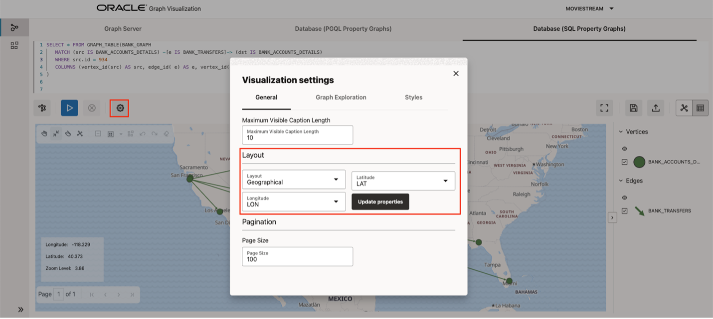 Geographical Layout Settings