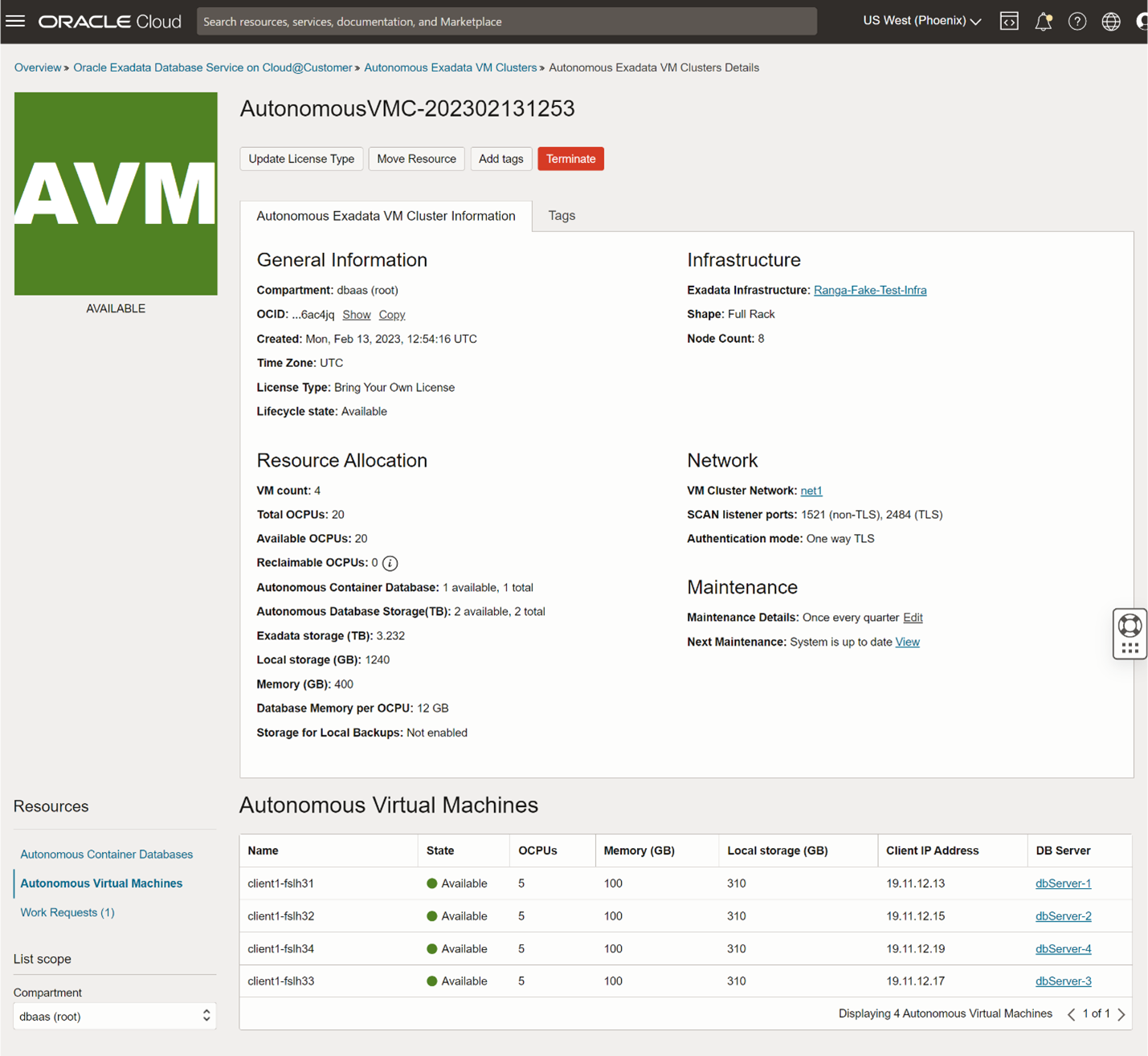 AVMC details page