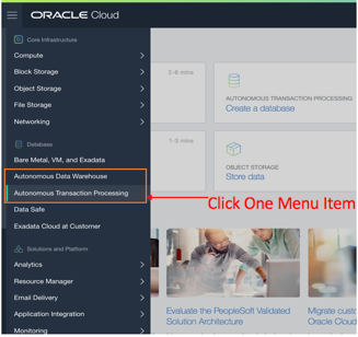 OCI Main Cloud Console