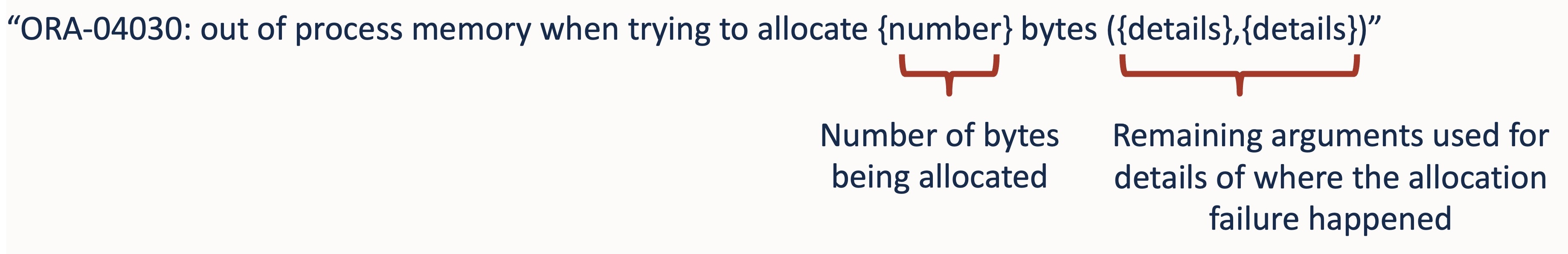 ora-04030 error structure
