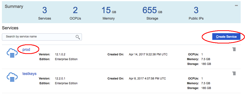 Cloud Services Console