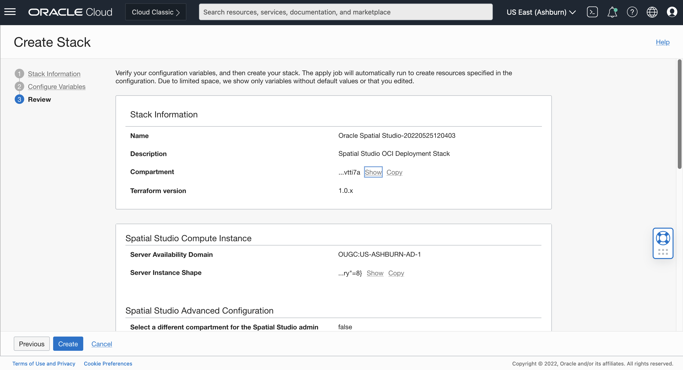 Spatial Studio 22.1 stack
