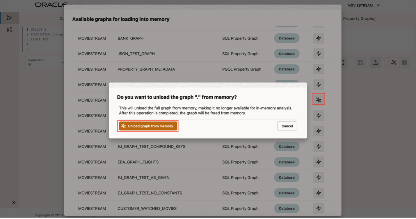 Unload Graph from Memory
