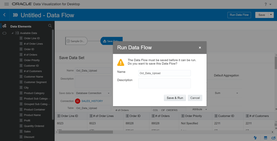 Data Flow for Autonomous Data Warehouse