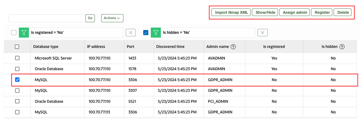 discover unmonitored database