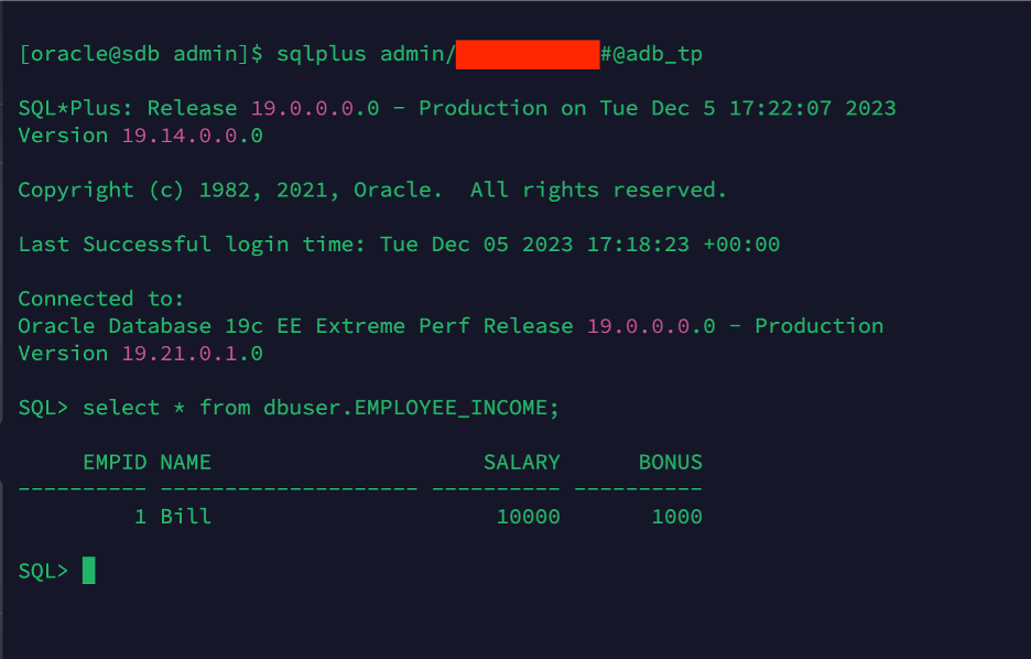 Validate migration to ADB