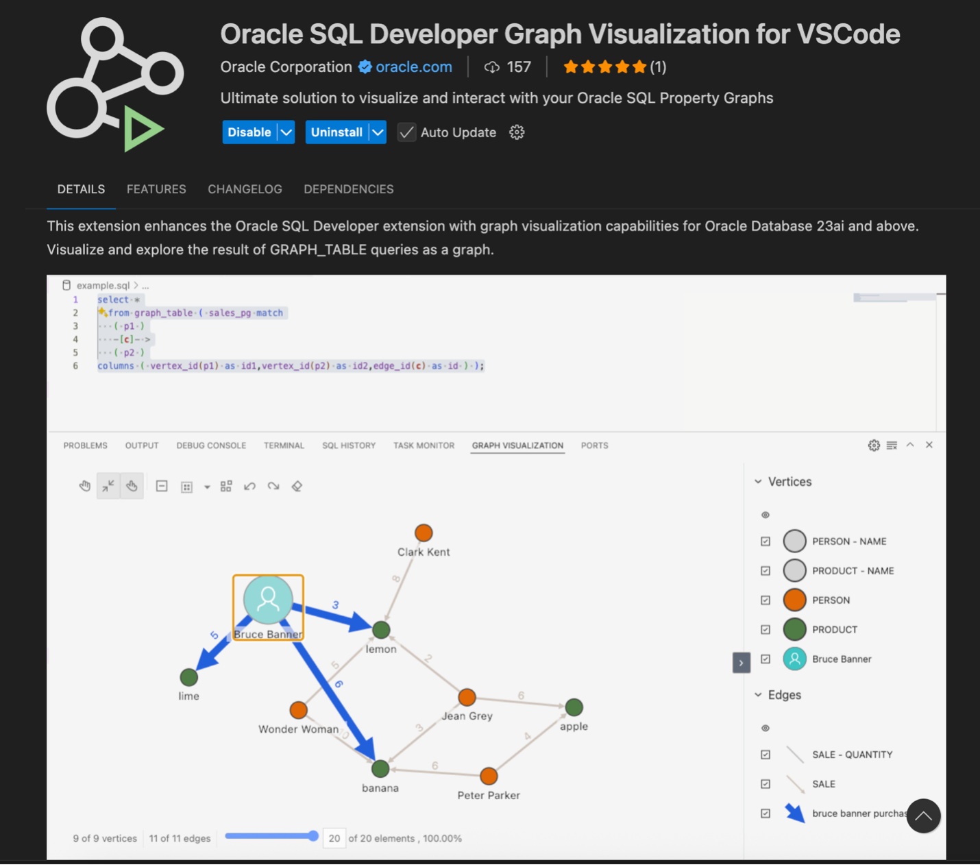 VS Code Extension for Property Graphs