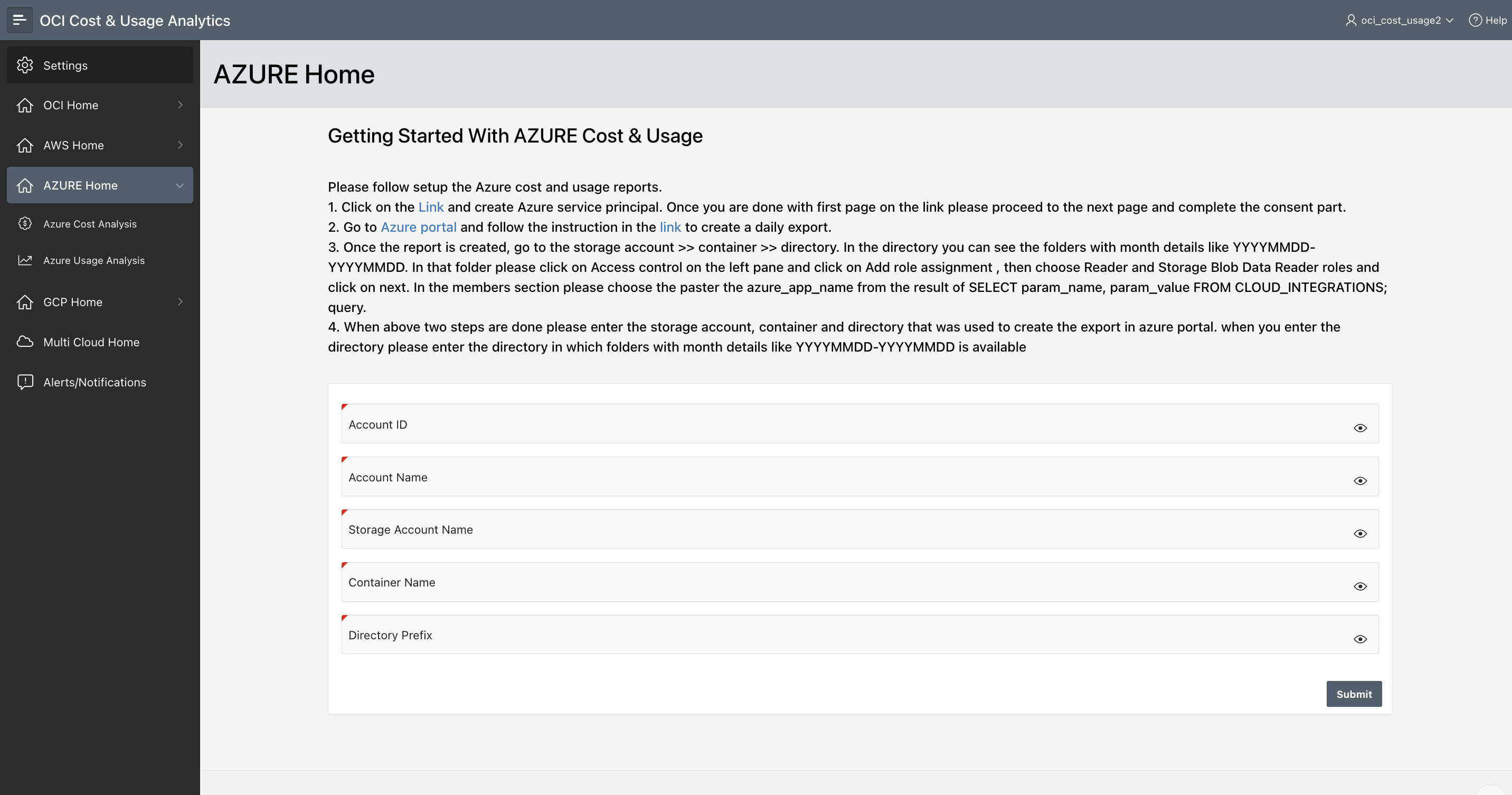Azure Configuration Dashboard