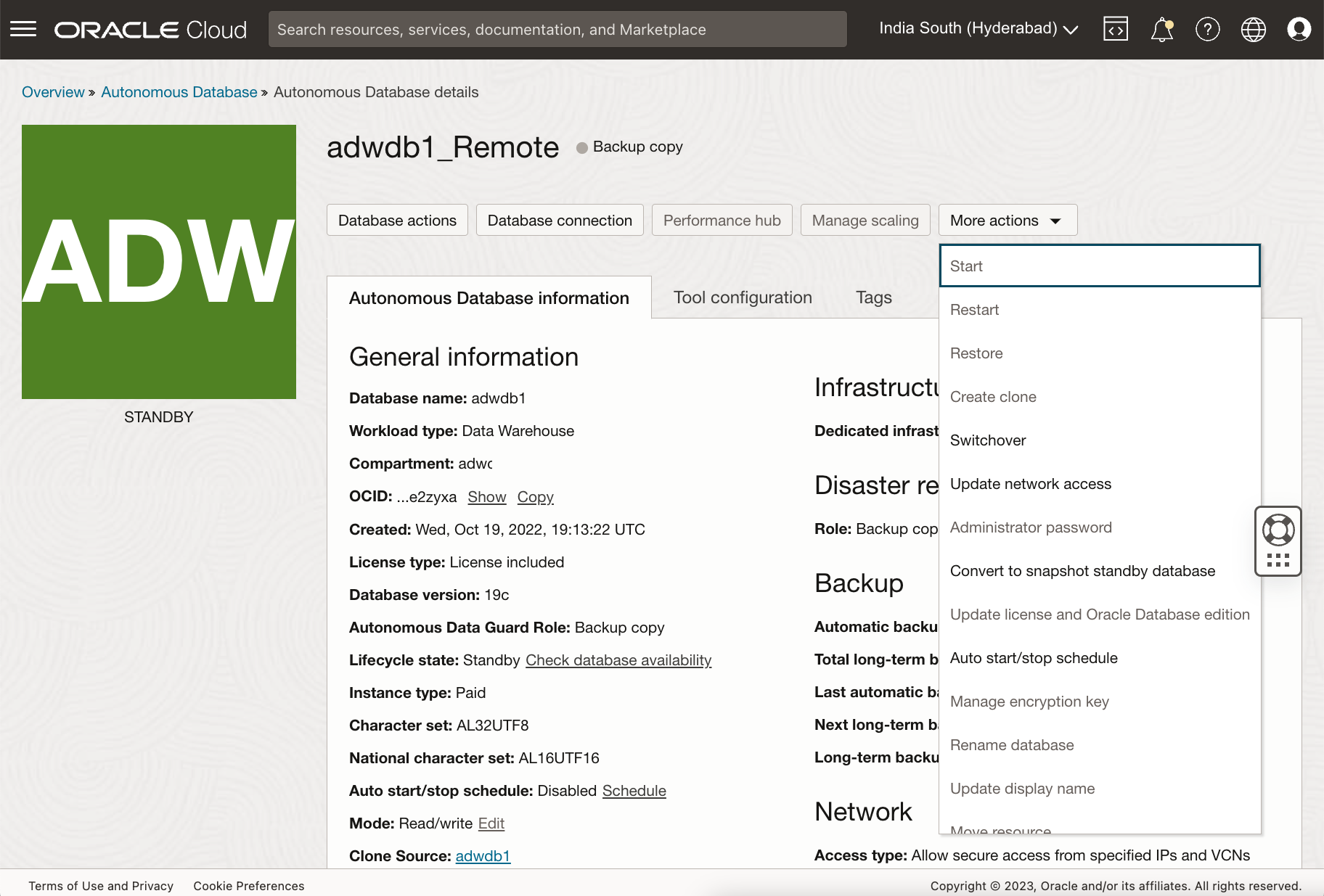 Convert to snapshot standby