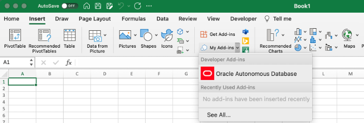 Excel Add-in Step 1