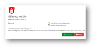 Approve access to Google Sheets