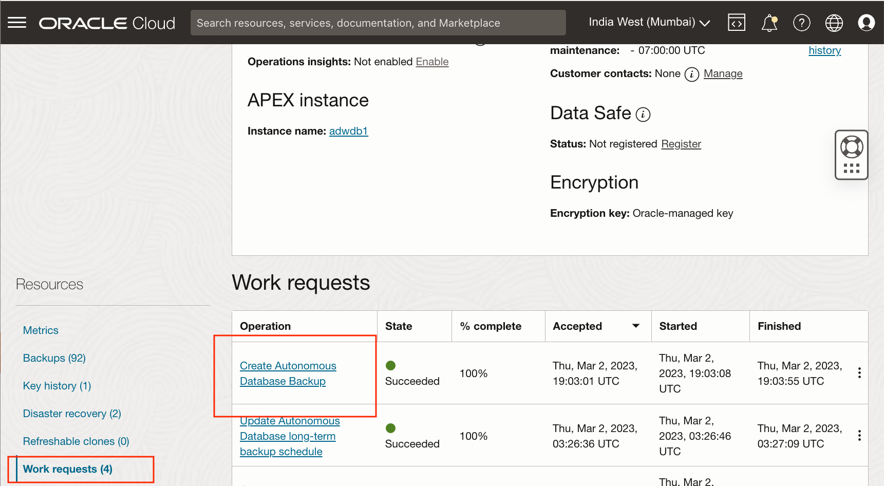Track long-term backup
