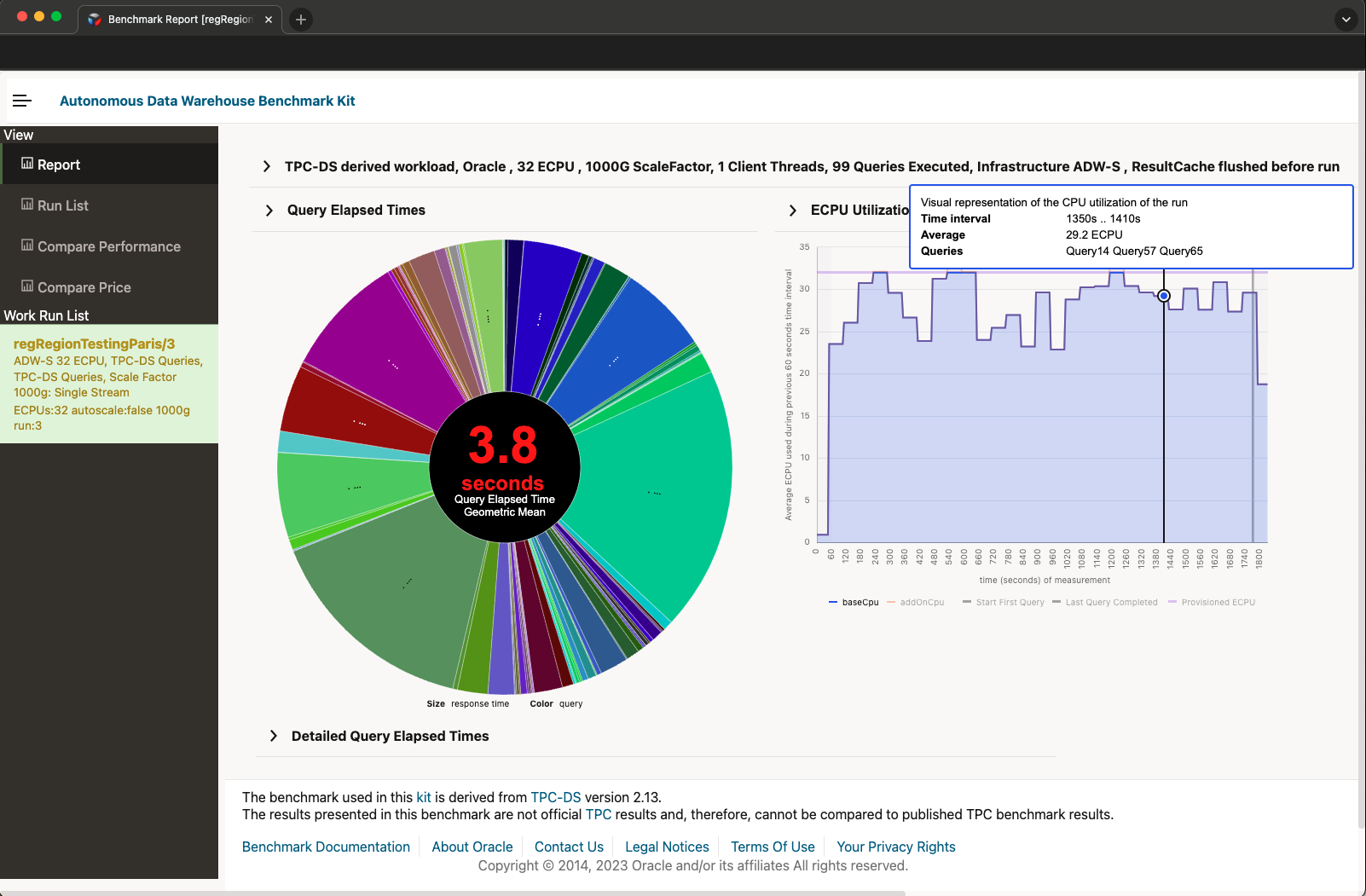 screenshot tpcds kit