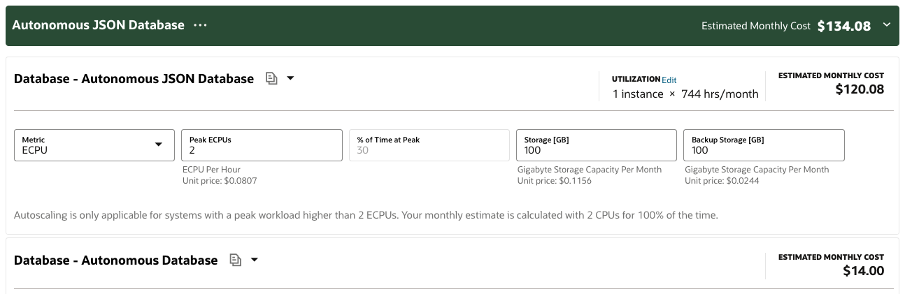 minimum AJD with ECPUs
