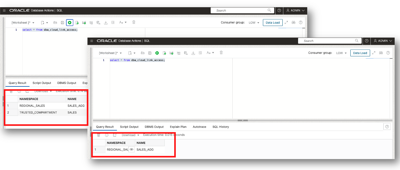 different visibility based on registration scope