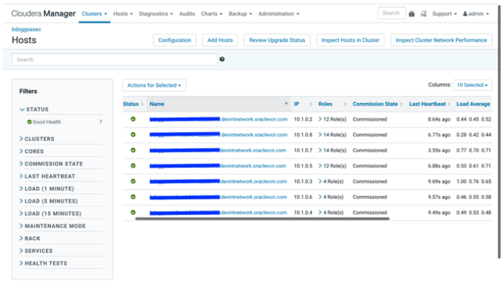 Cloudera Manager hosts